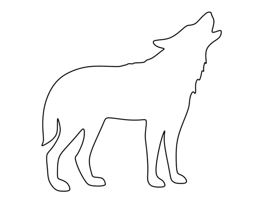 Howling Wolf Coloring Pdf Free Vectors
